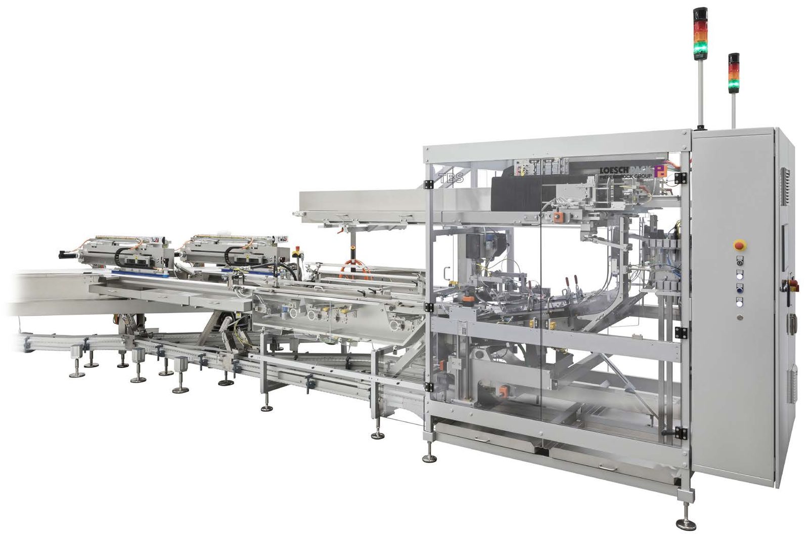 LoeschPack TBS tray loading line